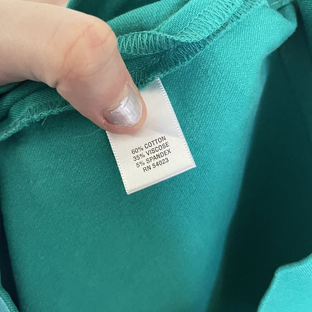 Banana Republic Petite Green Skirt Size 10 Cotton & Viscose Blend - Picture 5 of 5